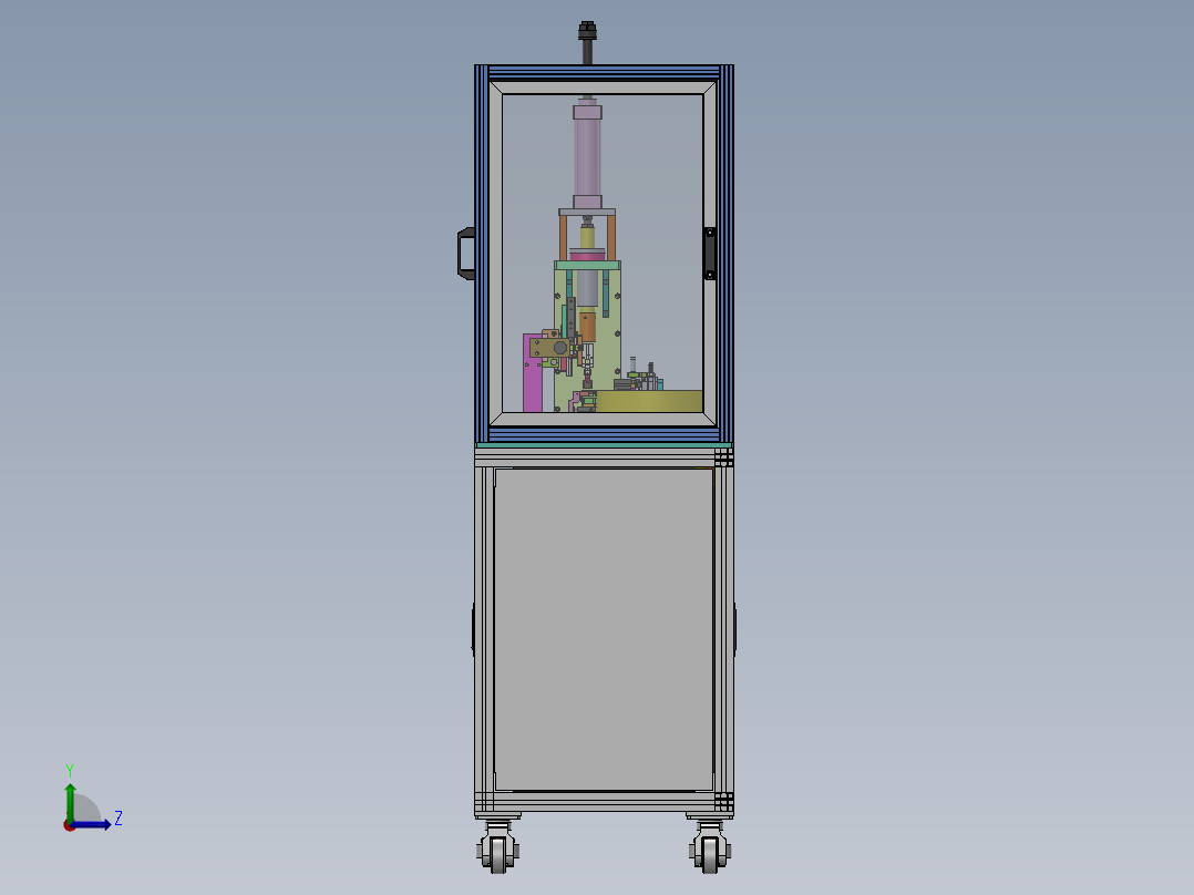 转子硅钢片磁铁钢套压装机左视图