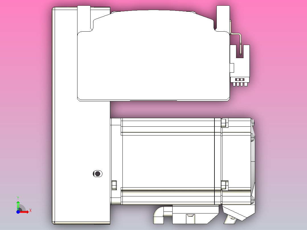 皮带直线轴半封闭可选导轨TPA-HNB-105D-90-L250-RP-C-P20-N3前视图
