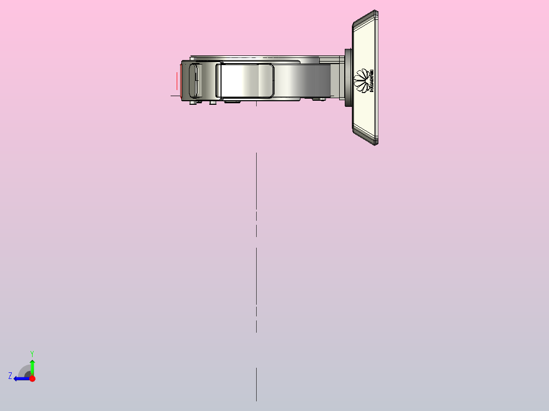 钢带手表模型右视图