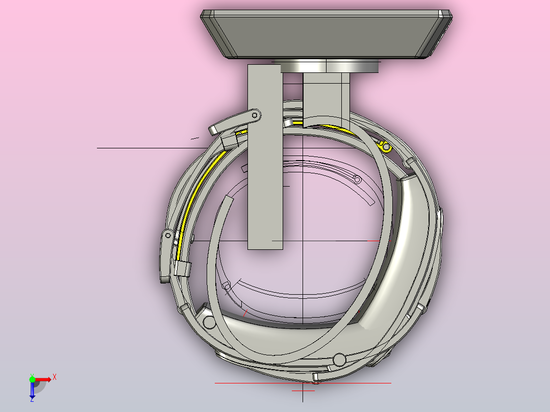钢带手表模型俯视图