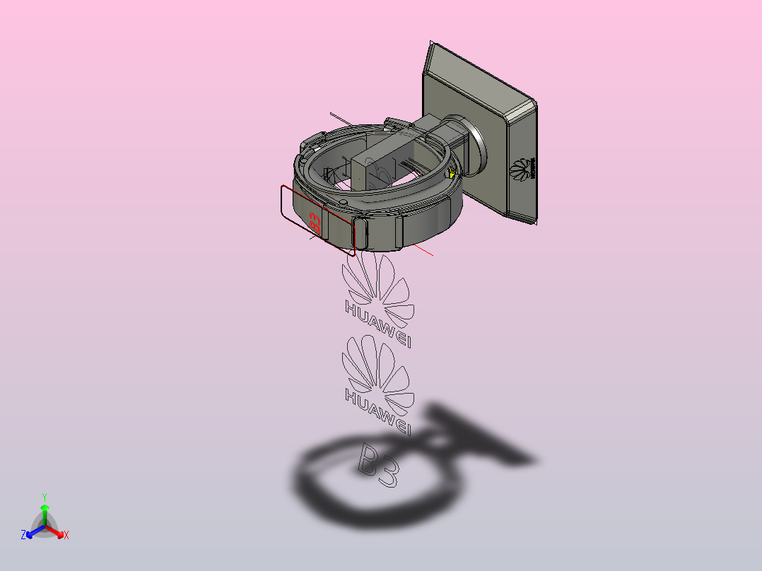 钢带手表模型正等轴测图