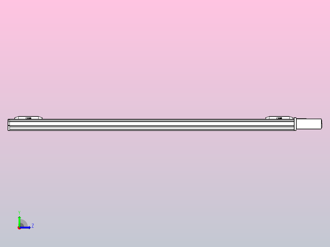 皮带直线轴双滑块型TPA-GCBS-50-P42-L450-QL-M10-N3左视图