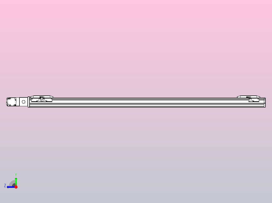 皮带直线轴双滑块型TPA-GCBS-50-P42-L450-QL-M10-N3右视图