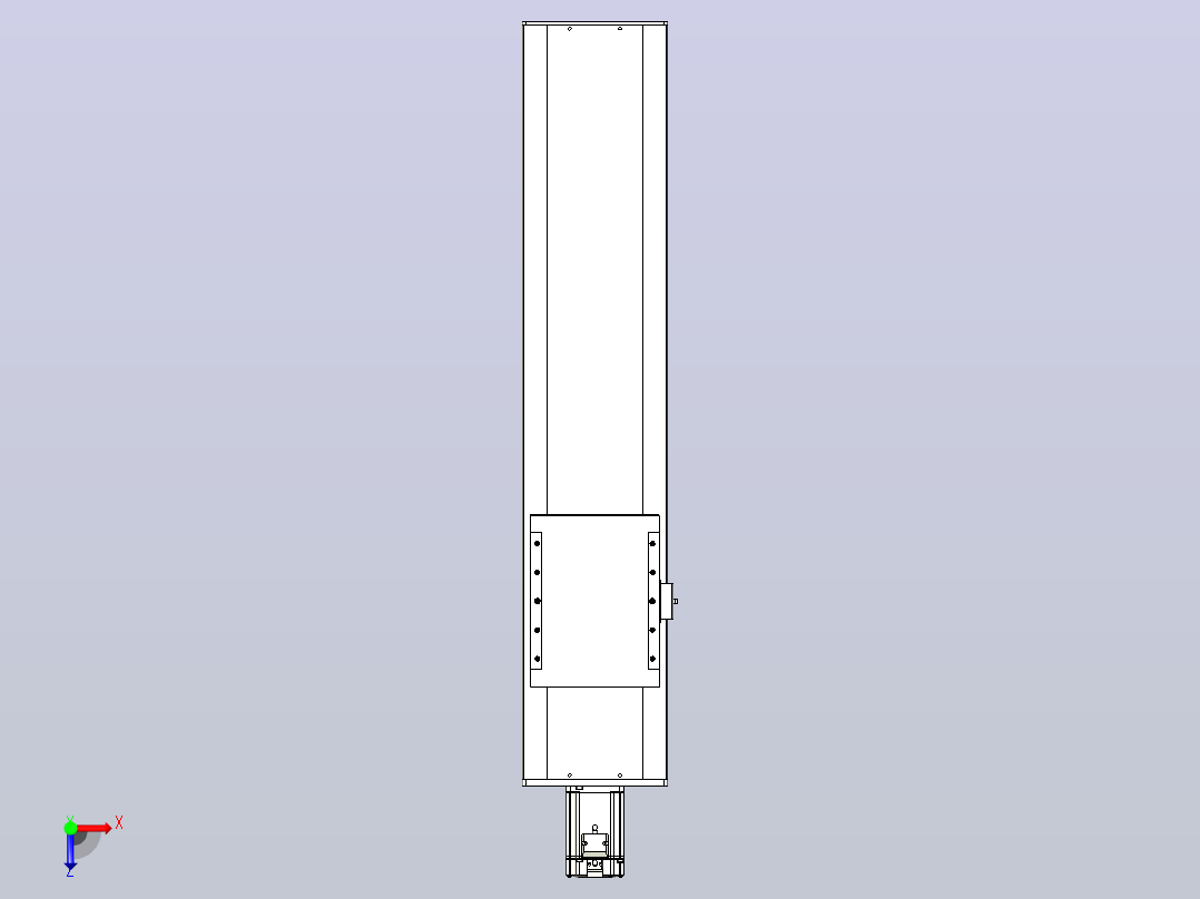 滚珠丝杠直线轴带导轨全封闭TPA-HCR-202D-2510C-L650-M-C-P75-N3俯视图