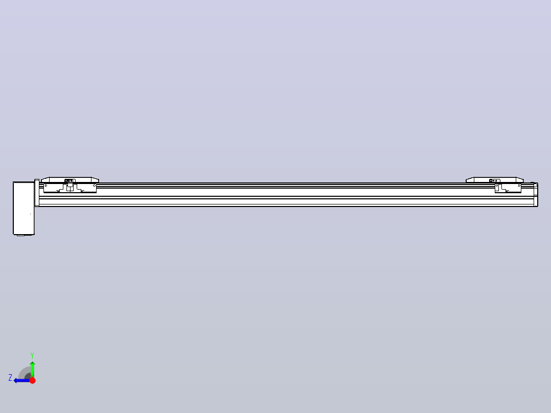 皮带直线轴双滑块型TPA-GCBS-50-P42-L350-RP-M10-N3右视图