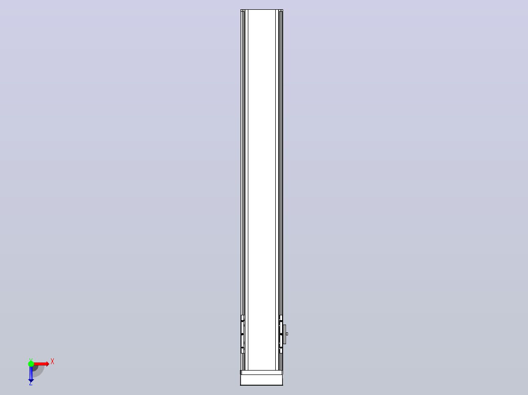 日规模组半封闭丝杆TPA-HNR-110D-1610C-L750-MP-Y-P40-N3俯视图