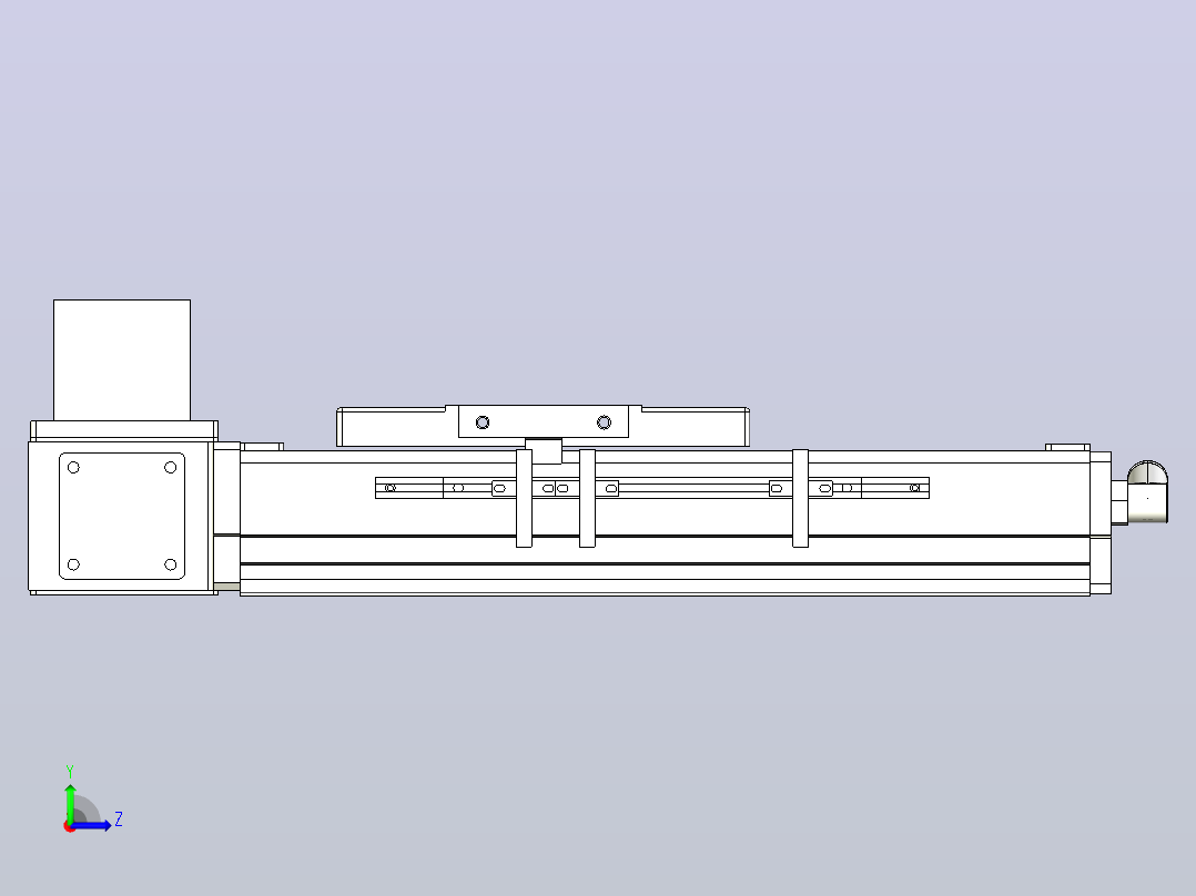 MCB10无尘皮带滑台[MCB10-L32-100-RU-100W-C3]左视图