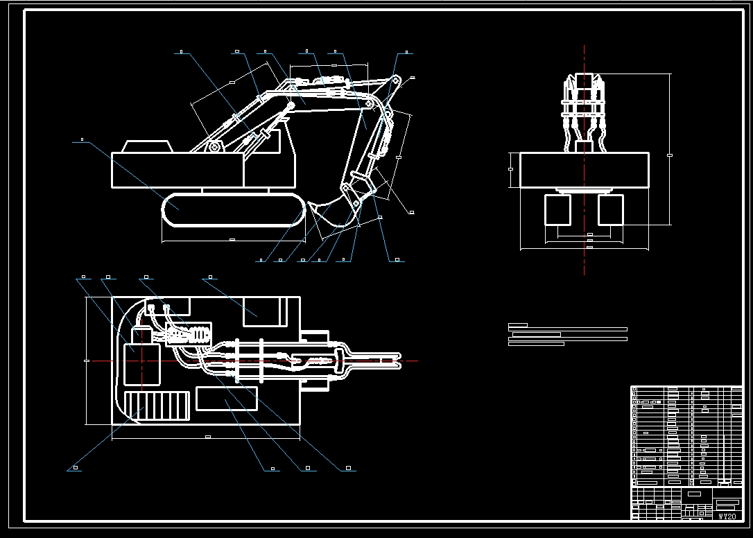 履带式液压挖掘机CAD+说明书