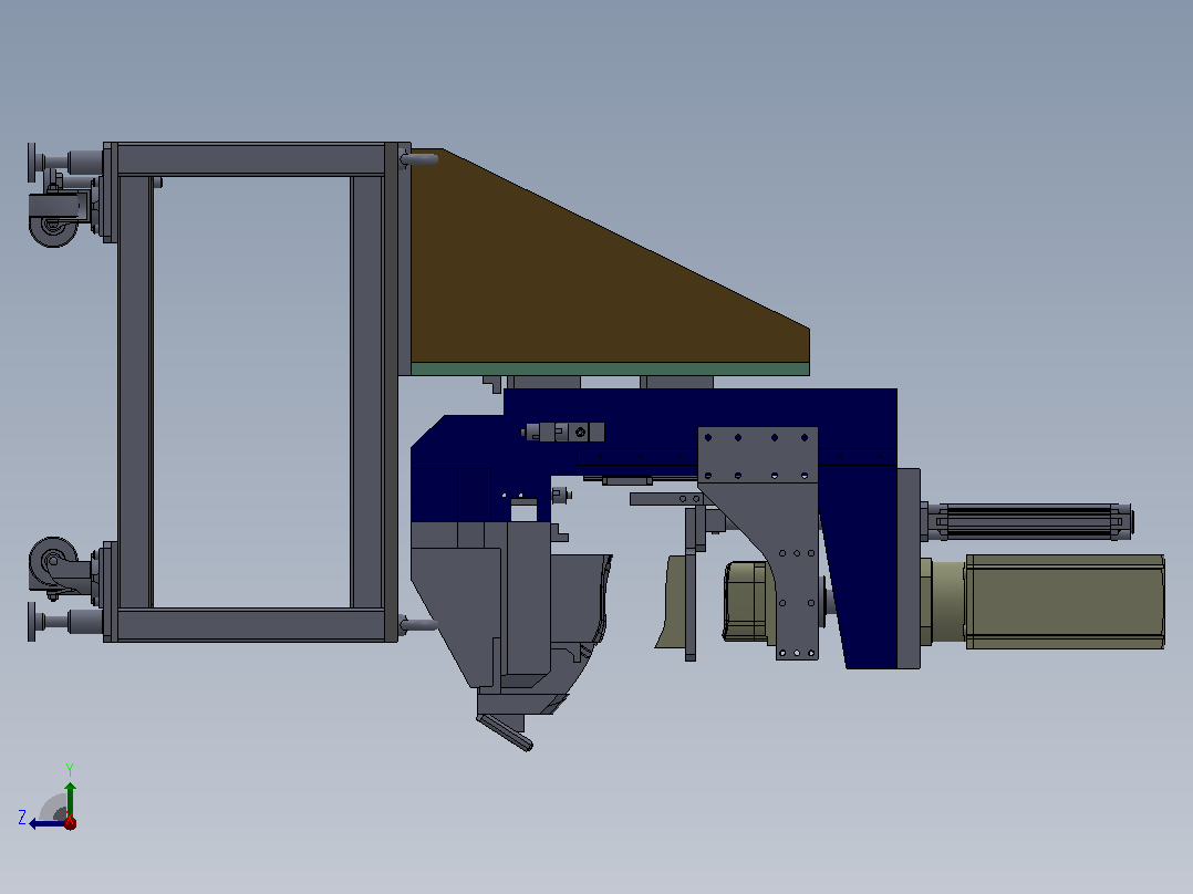 A8 冲孔设备冲圆弧成型右视图