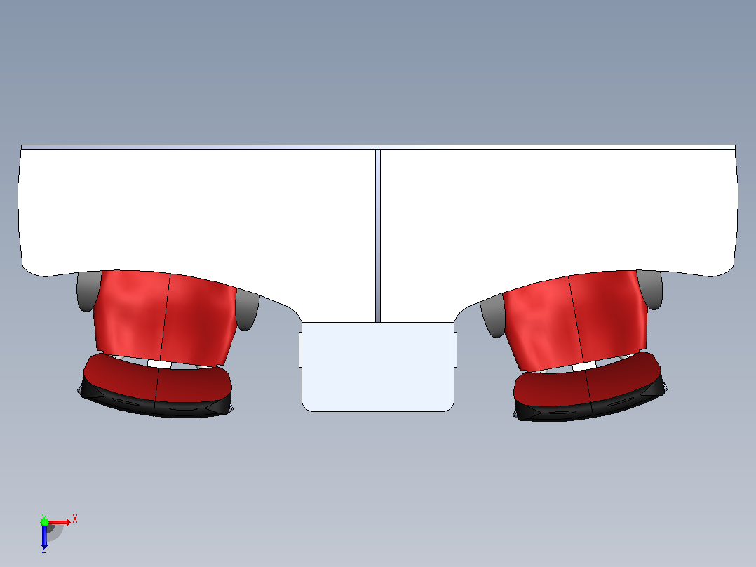 Solidworks办公室2人办公桌俯视图