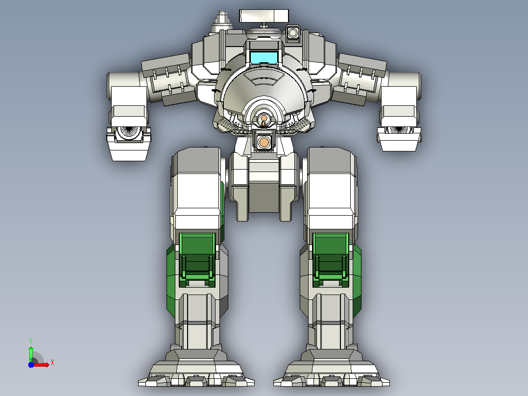 Cancer Mech.巨蟹机甲造型前视图