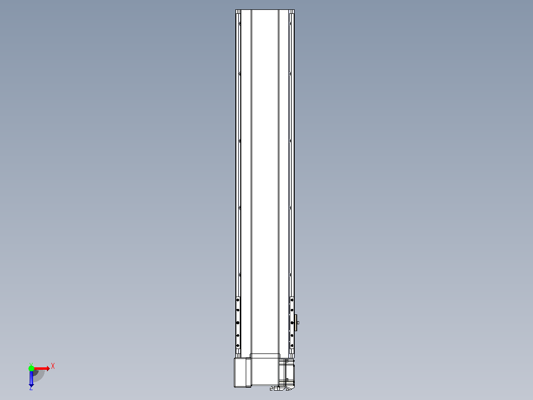 皮带直线轴半封闭可选导轨TPA-HNB-175D-140-L750-LP-C-P75-N3俯视图