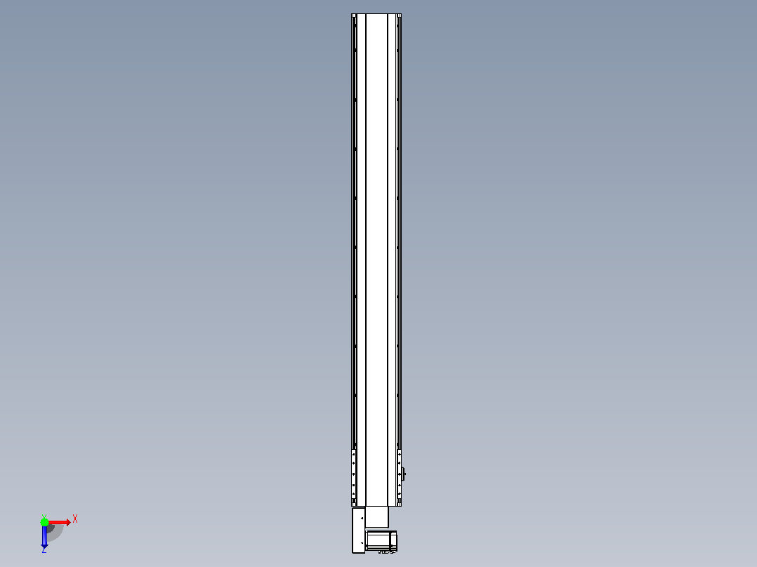 皮带直线轴半封闭可选导轨TPA-HNB-202D-140-L1650-ML-C-P75-N3俯视图