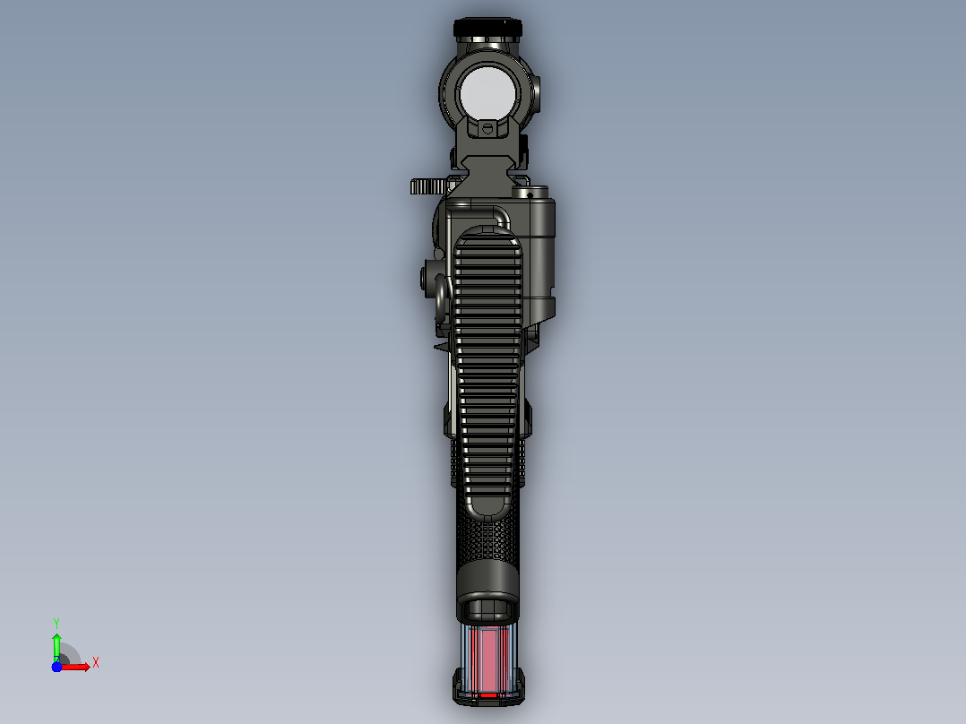 冲锋枪WZ2022 pcc A1 micro x建模模型前视图