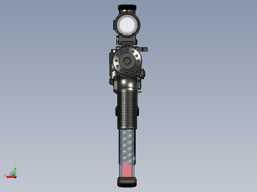 冲锋枪WZ2022 pcc A1 micro x建模模型后视图