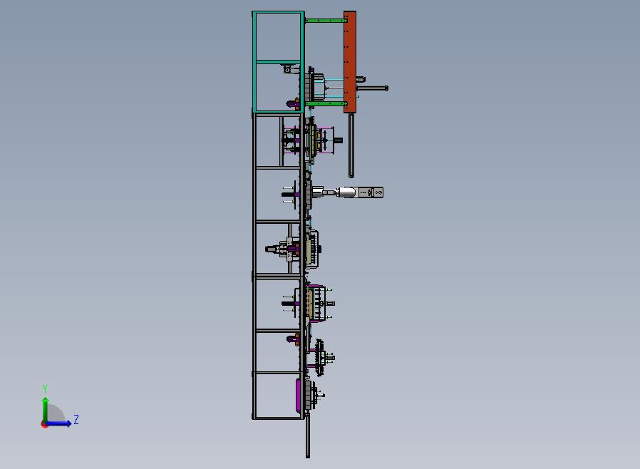 6V4后段电池流水线左视图