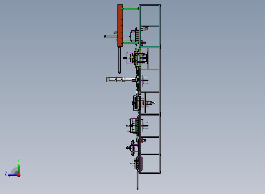 6V4后段电池流水线右视图
