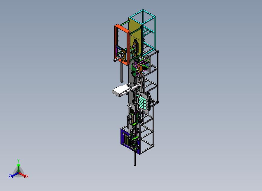 6V4后段电池流水线正等轴测图