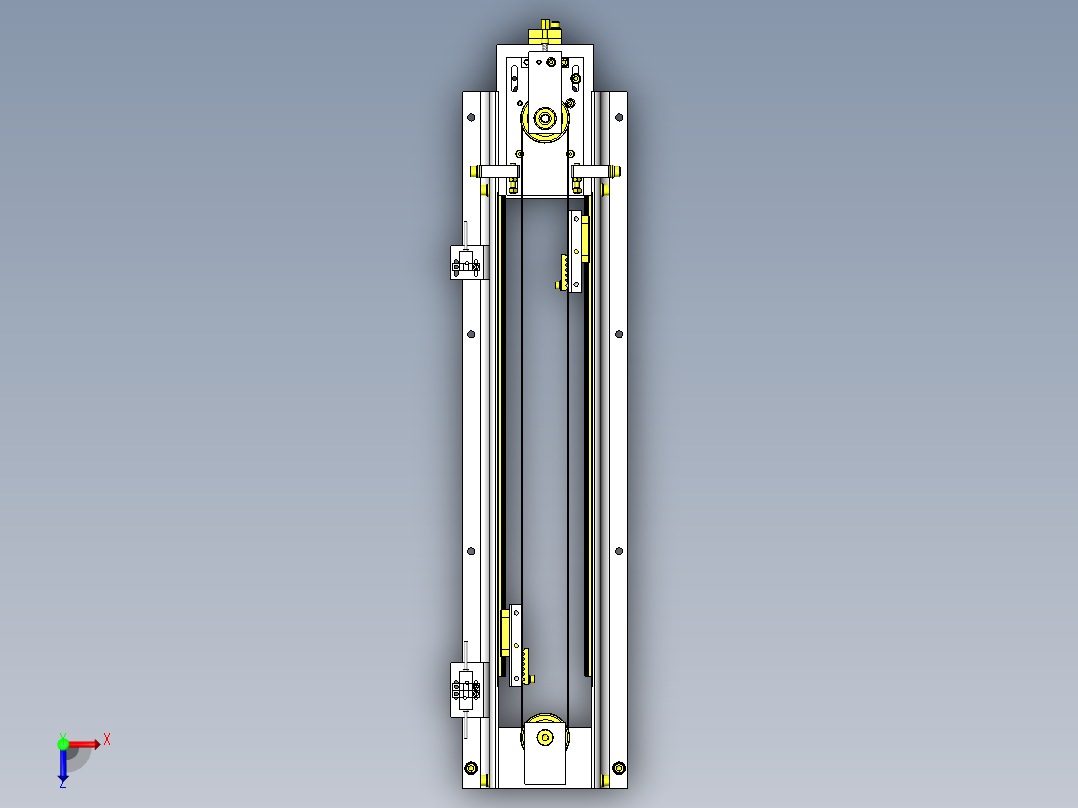 滑台穿梭传送机构俯视图