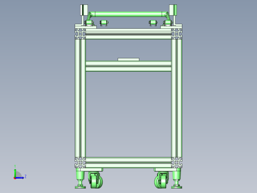 解除止回组件的远距离把手操作机构左视缩略图