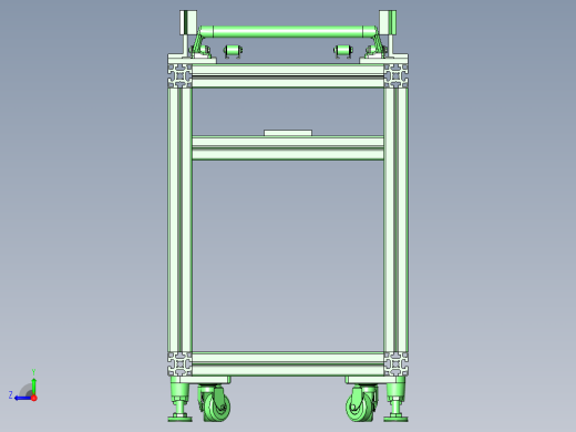 解除止回组件的远距离把手操作机构右视缩略图