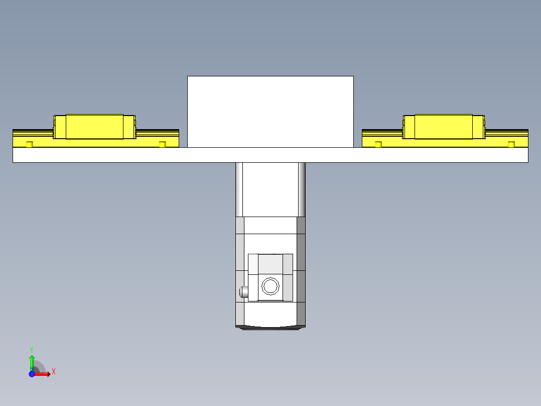 可调节支承负载的夹头机构前视图