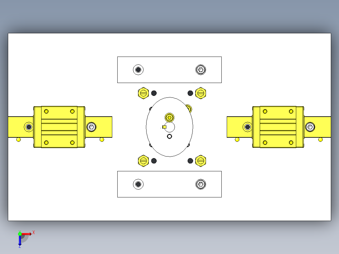 可调节支承负载的夹头机构俯视图