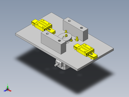 可调节支承负载的夹头机构正等轴测缩略图