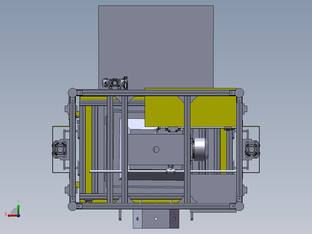 真空成型机3D图纸 F341后视图