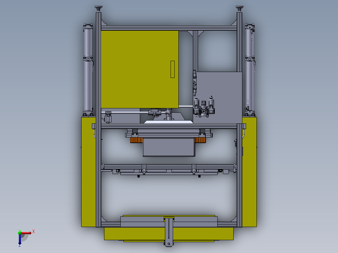 真空成型机3D图纸 F341俯视图
