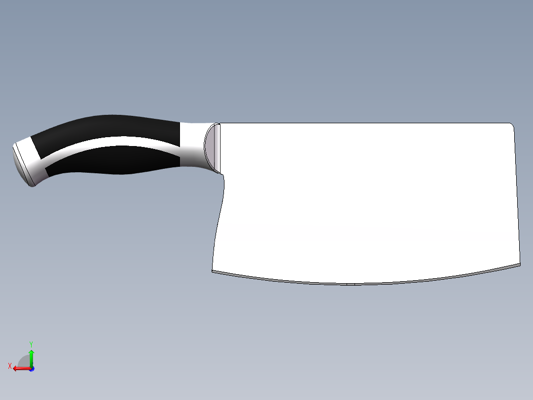 双立人菜刀 (综合练习)细节清楚后视图