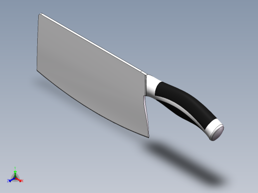 双立人菜刀 (综合练习)细节清楚正等轴测缩略图