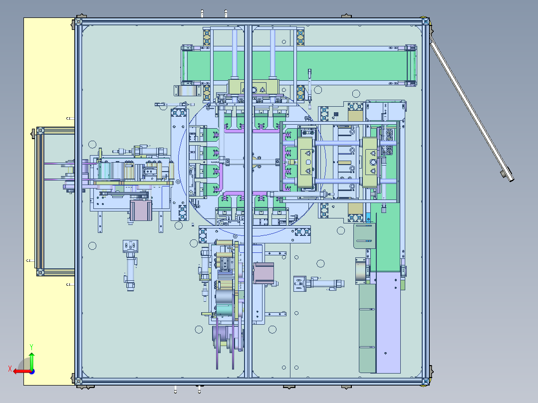 电池贴侧胶机3D图纸H605后视图