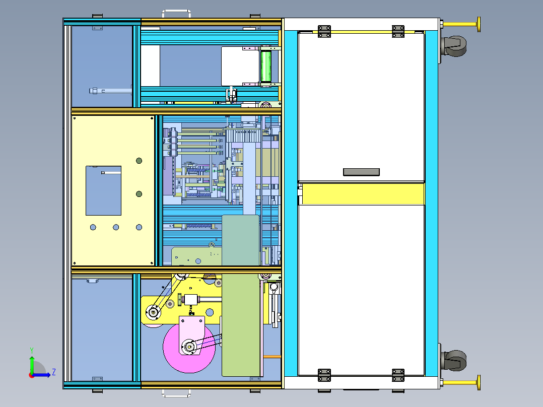 电池贴侧胶机3D图纸H605左视图