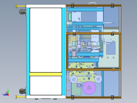电池贴侧胶机3D图纸H605右视缩略图