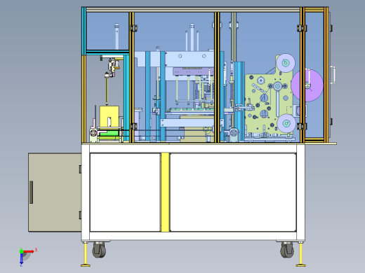 电池贴侧胶机3D图纸H605俯视缩略图
