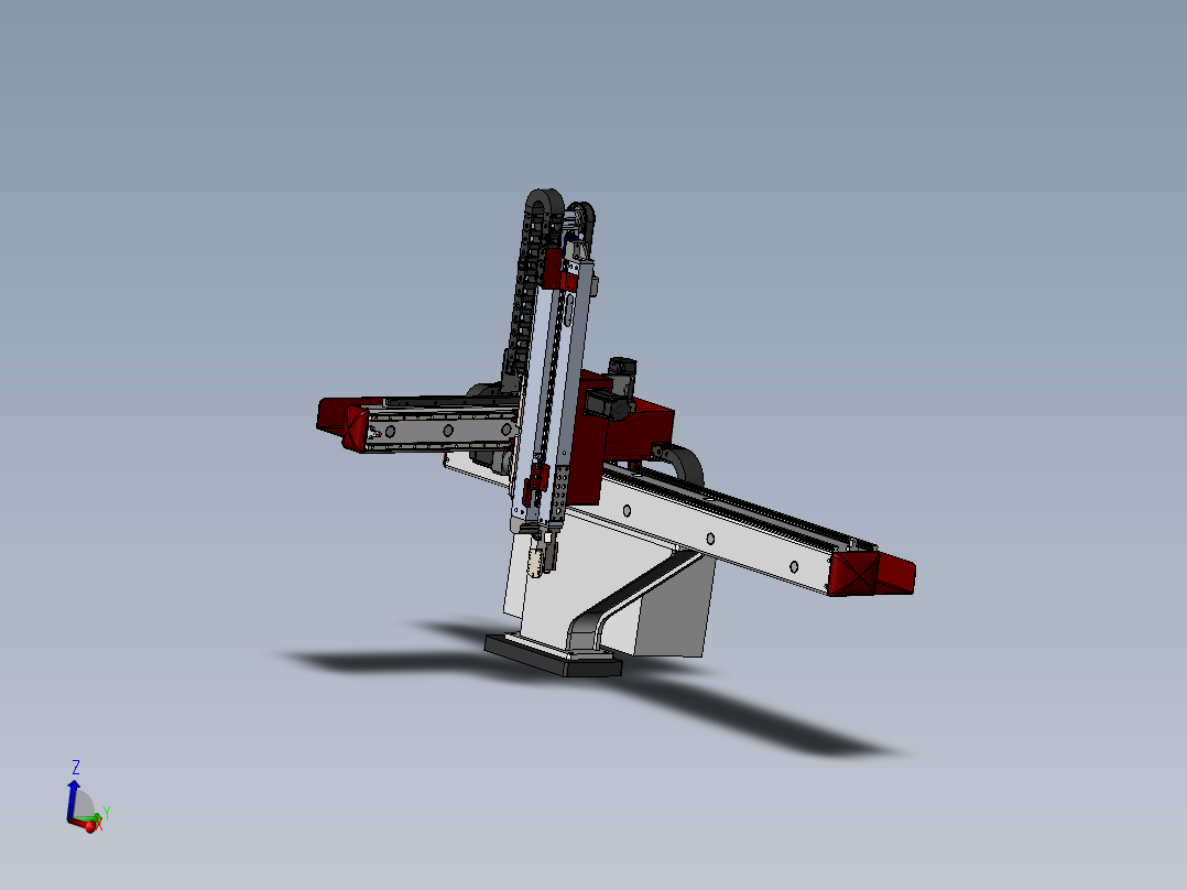 5款注塑机伺服三轴机械手3d图纸打包坐标型三轴伺服机械手