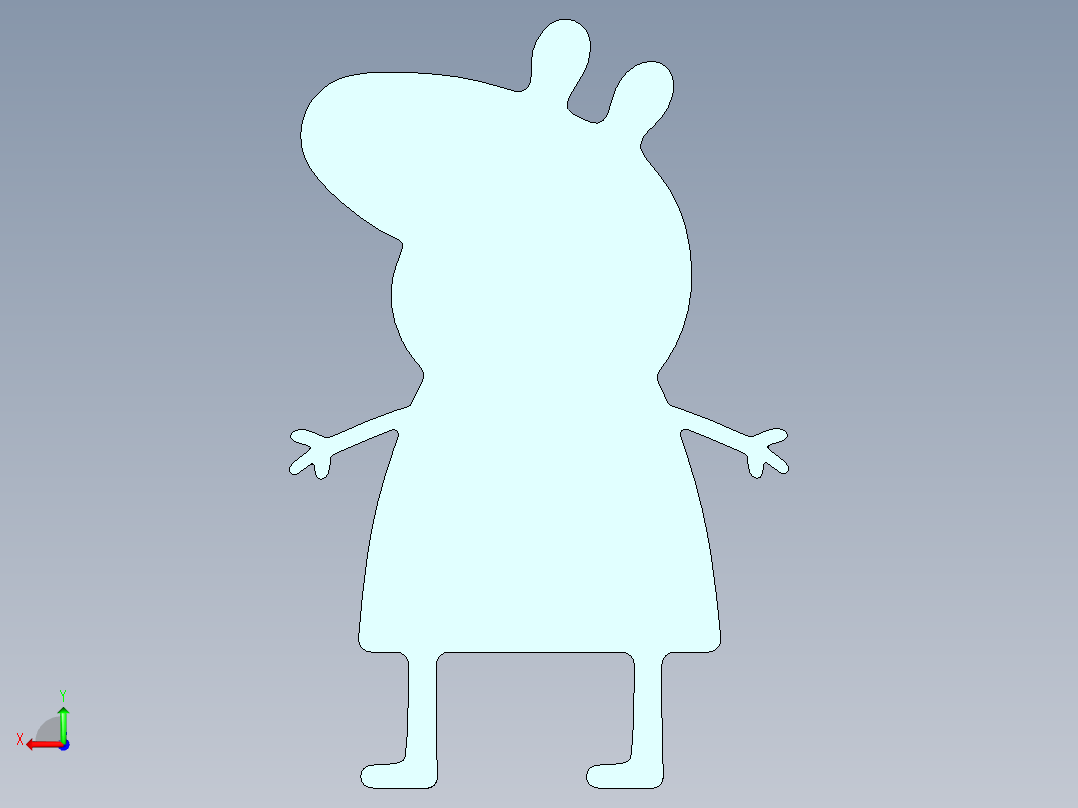 小猪佩奇后视图