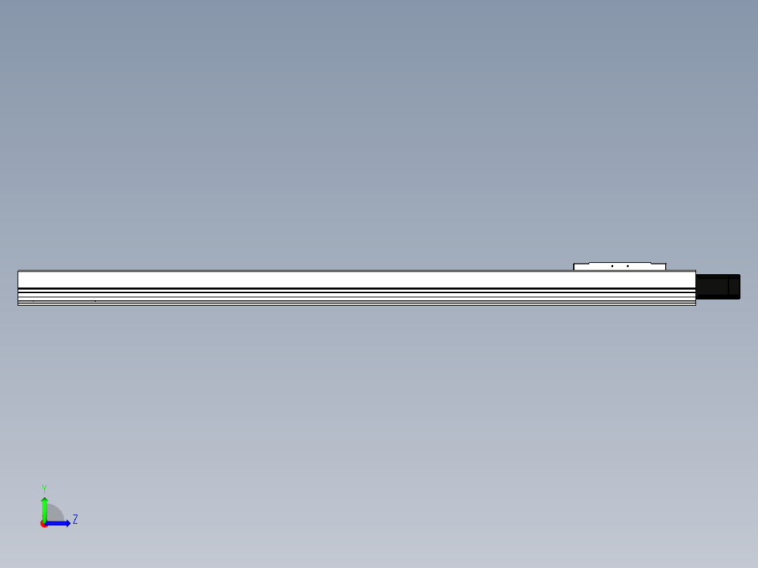 Toyo东佑达直线模组-ECH22-L25-1750-BC-M75-C4左视图