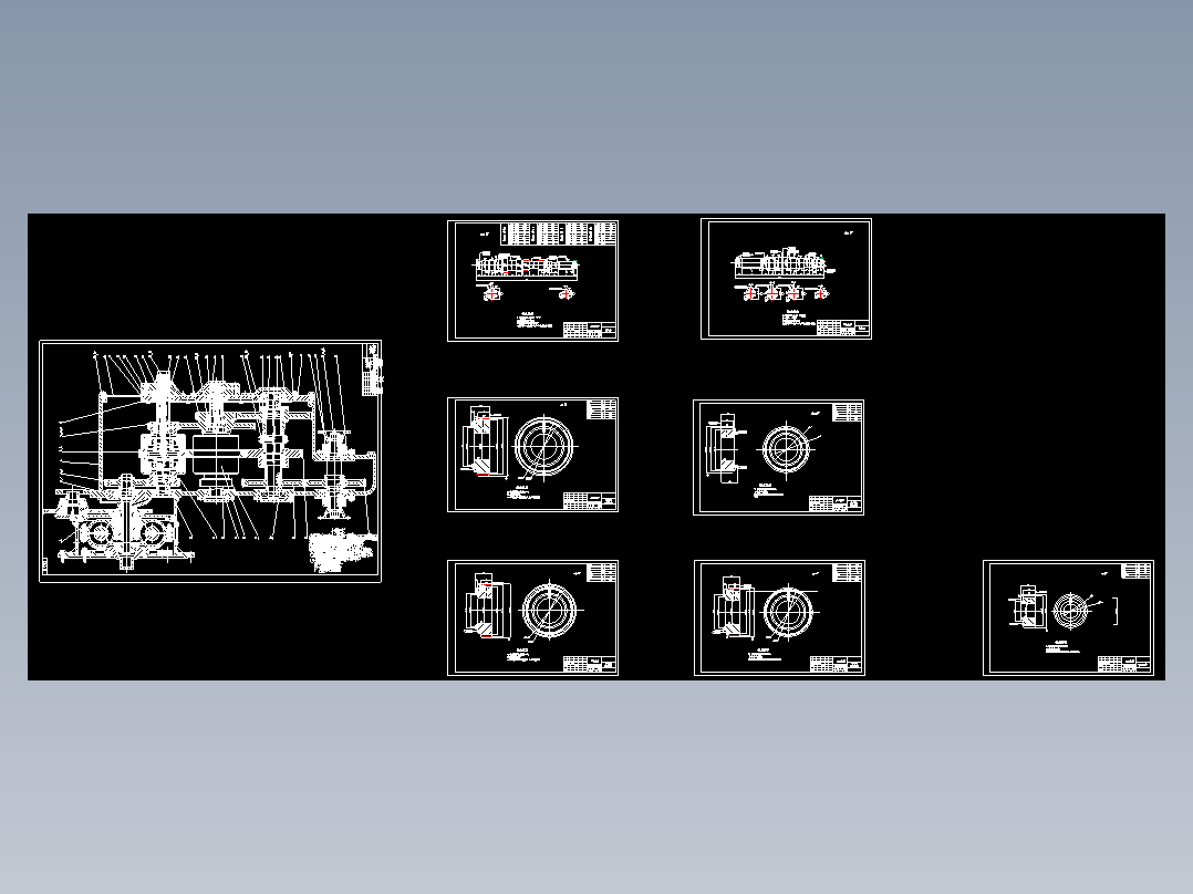 装载机定轴式动力换挡变速箱 (论文 CAD图纸）
