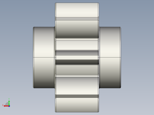 3647 - 4211432 - Medium Stone Grey Technic Gear 8 Tooth.STEP后视缩略图