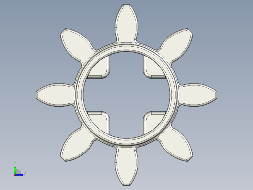 3647 - 4211432 - Medium Stone Grey Technic Gear 8 Tooth.STEP左视缩略图