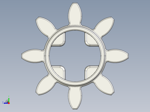 3647 - 4211432 - Medium Stone Grey Technic Gear 8 Tooth.STEP右视缩略图