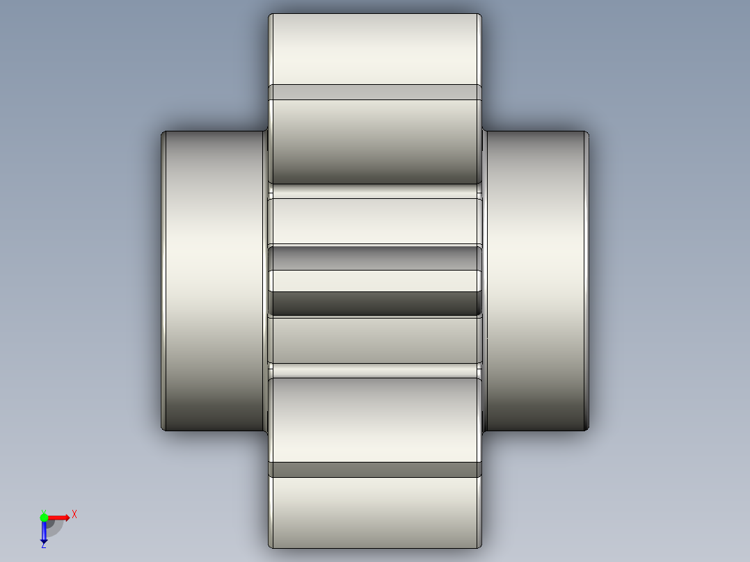 3647 - 4211432 - Medium Stone Grey Technic Gear 8 Tooth.STEP俯视图