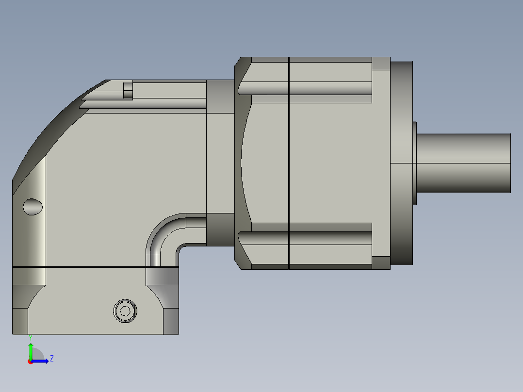 斜齿ZPGH115T-L2 11-60-75-M5.STEP左视图