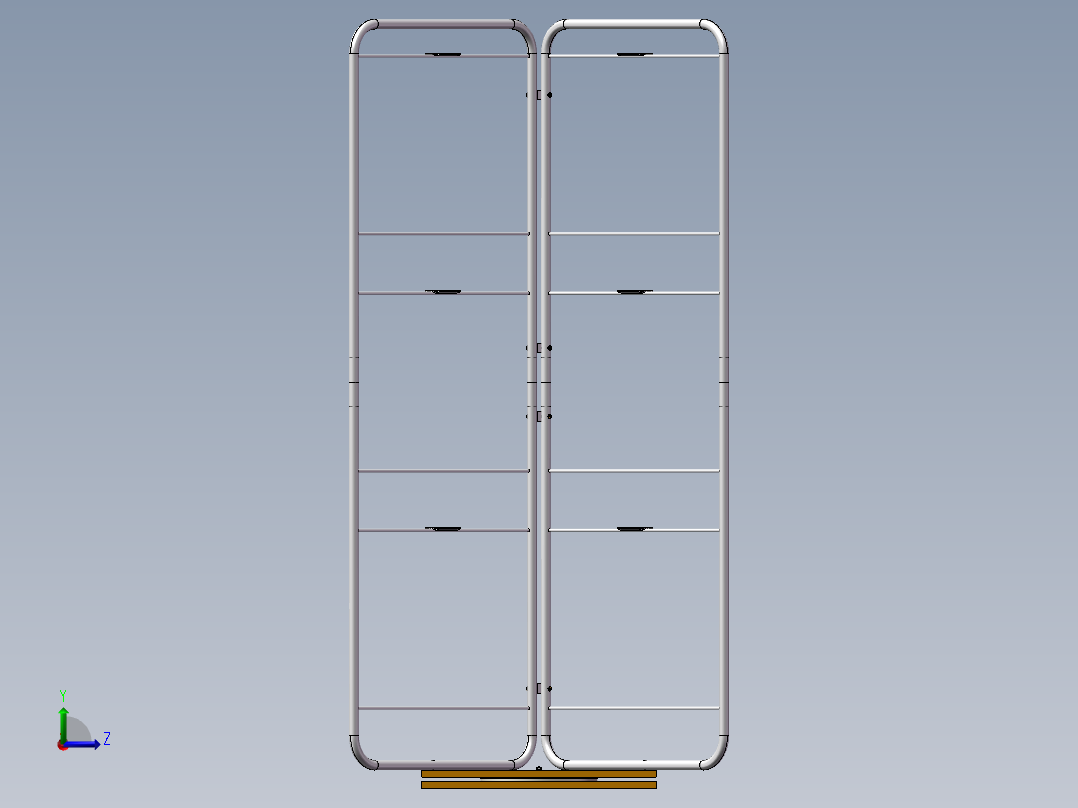 广告牌-四面架左视图