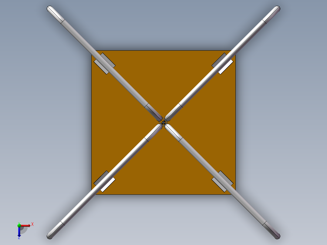 广告牌-四面架俯视图