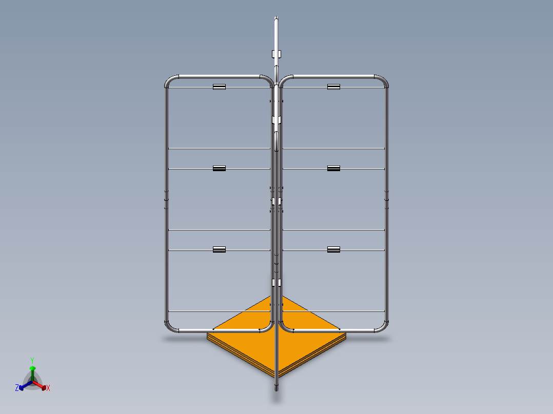广告牌-四面架正等轴测图