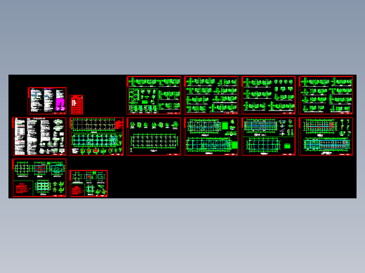 农业设施辅助框排架结构用房设计图