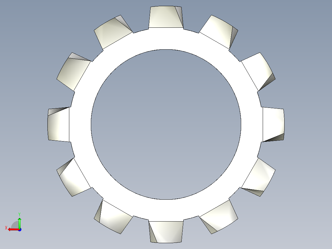 垫圈 外牙锁 公制-EXTERNAL TOOTH LOCK WASHER for M12 SCREW.IGS后视图